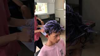 highlight purple grey highlight semirrambut barbershop [upl. by Lattimer]