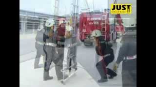 JUST aluminium 3 part extension ladder ÖNORM operating instructions [upl. by Patrizius]