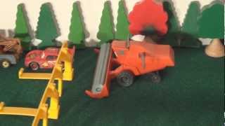 Pixar Cars Classic scene of Frank chasing Lightning and Mater awesome [upl. by Lilas928]