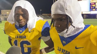 La Vegas Bryson 0 and Caden 16 Roland talk about region final win over Sealy [upl. by Klement290]