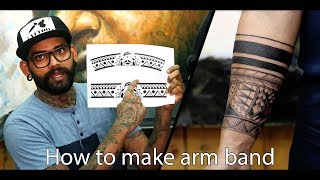 How to make Arm Band  Tattoo Tutorial  Part  9 [upl. by Kerk]