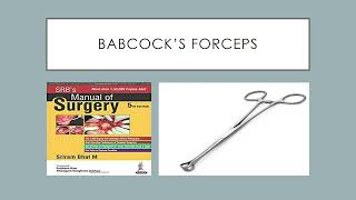 BABCOCKS FORCEPS EASY IN 1 MINUTE [upl. by Cirted]