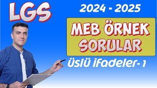 Üslü İfadeler MEB ÖRNEK SORULAR 2025 kerim hoca [upl. by Ymeraj]