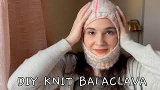 DIY Knit Balaclava Following a Tutorial [upl. by Ronyam]