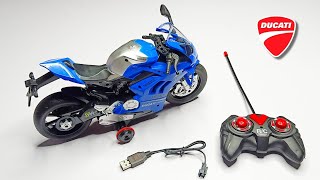 RC Super Ducati motorcycle Unboxing And Testing Video [upl. by Jandy]