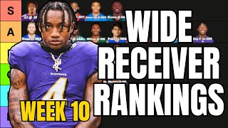 Top 30 Wide Receiver Rankings For Week 10 Fantasy Football [upl. by Yentiw]