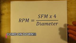 Calculating the RPM for your machines [upl. by Anirrak430]