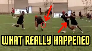 Javon Baker BURNS Casey Heyward NASTY Footwork In Workout In Prep For Patriots Rookie Camp [upl. by Shepley]