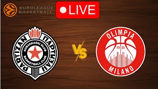 🔴 Live Partizan vs Olimpia Milano  EuroLeague 20242025  Live Play by Play Scoreboard [upl. by Lauber]