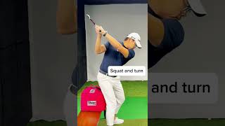 Squat n turn golf improveyourgolf golfskill golfswing golftalent 高尔夫golfpractice [upl. by Wicks]