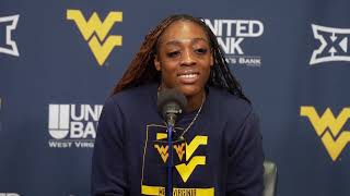 WVU Womens Basketball Jayla Hemingway Press Conference  Jan 5 2024 [upl. by Fiora]