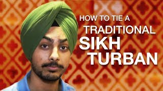 How to tie a traditional Sikh turban [upl. by Moon]