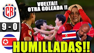 COSTA RICA LLORA GOLEADA DE COREA DEL NORTE FEMENIL SUB 20 9  0 COSTA RICA ¡NO EXISTIMOS  MUNDIAL [upl. by Rudie]