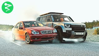 Dangerous Overtaking Car Crashes 7  BeamNG Drive [upl. by Limaj]