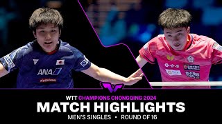 Lin Yun Ju vs Tomokazu Harimoto  MS R16  WTT Champions Chongqing 2024 [upl. by Adaj19]