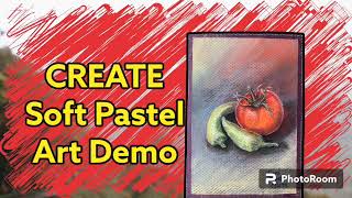 Easy Soft Pastel Techniques and Demonstration to Draw a Tomato and Peppers [upl. by Barrington802]