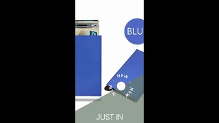 Rfid Credit Card Holder Metal Thin Slim Smart Wallet Men Women Wallets Pop Up Minimalist Small Bl [upl. by Cuthbertson]