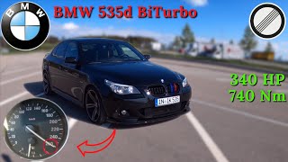 BMW e60 535d Chip Tuning Acceleration amp Top Speed Autobahn POV Drive [upl. by Marketa606]