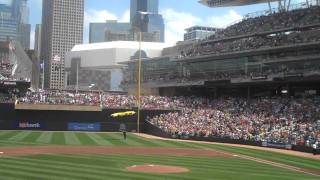 Navy SEAL paratroopers landing in Target Field HD [upl. by Sanbo]