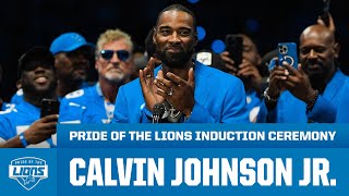 Calvin Johnson Jr is inducted to the Pride of the Lions  Full Ceremony [upl. by Eetnahs]