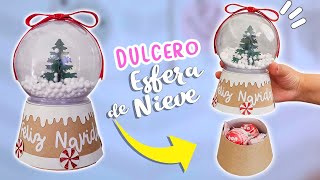 DULCERO NAVIDEÑO con ESFERA DE NIEVE fácil y bonita ⛄🎄 con Moldes [upl. by Hasseman]