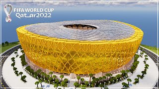 WORLD CUP Final Stadium Minecraft Timelapse [upl. by Gerita920]