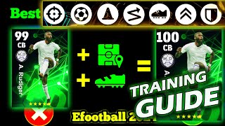 Nominating Contract ARudiger Best Training Guide🥶efootball 2024 [upl. by Seugirdor]