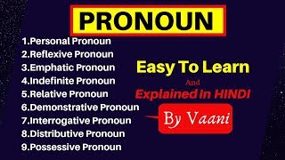 Pronoun  Types of Pronoun  With Best Examples  English Grammar In Hindi [upl. by Duthie793]