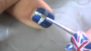 Tutorial Nail art Bandiera Inglese [upl. by Thor112]