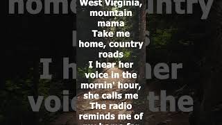 John Denver  Take Me Home Country Roads Lyric Video Full HD music takemehome country [upl. by Annahsor]