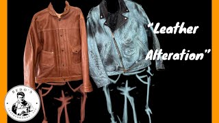 LEATHER ALTERATION ON THESE COOL JACKETS [upl. by Kehoe]