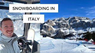 Snowboarding in the Dolomites Sella Ronda Italy Where to Park Canazei Dolomite Super Ski Pass [upl. by Feer]