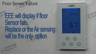 F902GFCI Floor Heating Thermostat Floor Sensor Error [upl. by Haleemak]