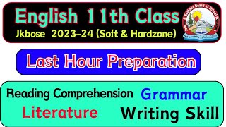 English 11th Class Last Hour Preparation Literature Grammar Writing Skill Reading Compression [upl. by Ashjian]