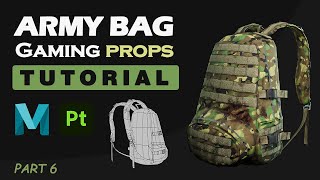 Craft a Stunning LowPoly Army Bag for Games Tutorial Part 6 3d tutorial maya youtube games [upl. by Hibbitts]