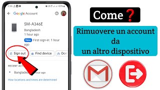 Come rimuovere il tuo account Gmail da un altro dispositivo❓ [upl. by Lauter]