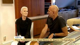 Marie Fredriksson and Mikael Bolyos interviewTv4 2014 [upl. by O'Brien]