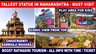 Must Visit Place in Ratnagiri  महाराष्ट्रातील सर्वात उंच छत्रपती संभाजी महाराजांचा पुतळा [upl. by Nerte330]