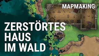 quotVerfallenes Haus im Waldquot  Battlemap für Rollenspiele  DungeonDraft [upl. by Trawets226]