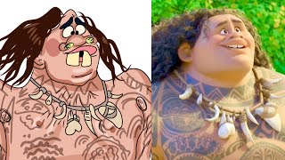 MOANA funny memes 😆 🎬 Moana and te fiti island conversation 😆 moana and maui drawing memes [upl. by Sotos650]