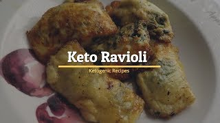 Fried Ravioli  Keto Ravioli  Spinach and Ricotta Ravioli  2 ingredient Pasta  Keto Experiments [upl. by Ellenrad]