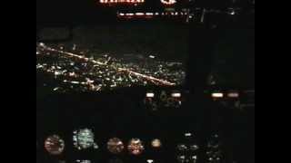 Olympic Airways Boeing 737 cockpit night approach 33R Hellenikon [upl. by Stent]