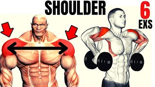 6 BEST SHOULDERS WITH DUMBELLS ONLY  Les meilleurs exercises musculation épaules avec haltères [upl. by Xonel]