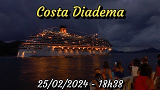 Costa Diadema saindo de Santos 25022024 [upl. by Aivax]