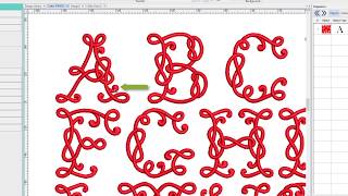 Wilcom Hatch How to Digitize Celtic Knot Letters [upl. by Eelhsa648]