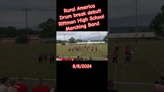 Rural America Drum break debut Rittman High School Marching Band 882024 marchingband football [upl. by Nrol]