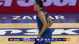 AdmiralBet ABA League 202425 highlights Round 4 Zadar – Budućnost VOLI 12102024 [upl. by Gerc153]