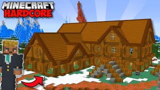 I Built A GIANT CABIN in Minecraft 120 Hardcore 91 [upl. by Arbba999]