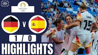 Germany vs Spain  10  Womens Football  Paris 2024 Highlights  spain vs germany [upl. by Ange]