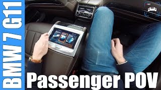 POV 2016 BMW 7 Series G11 POV PASSENGER SEAT  BMW Tablet Functions [upl. by Ramyar245]